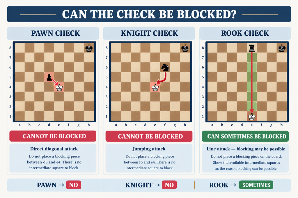 Can you block a pawn check