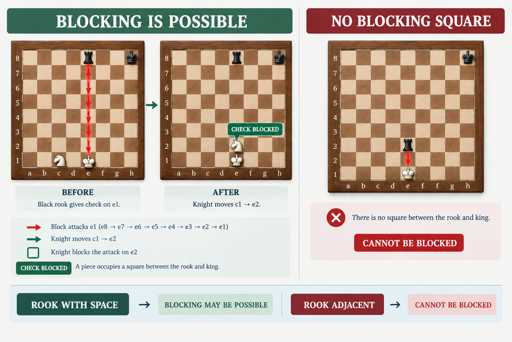 Can you block a rook check