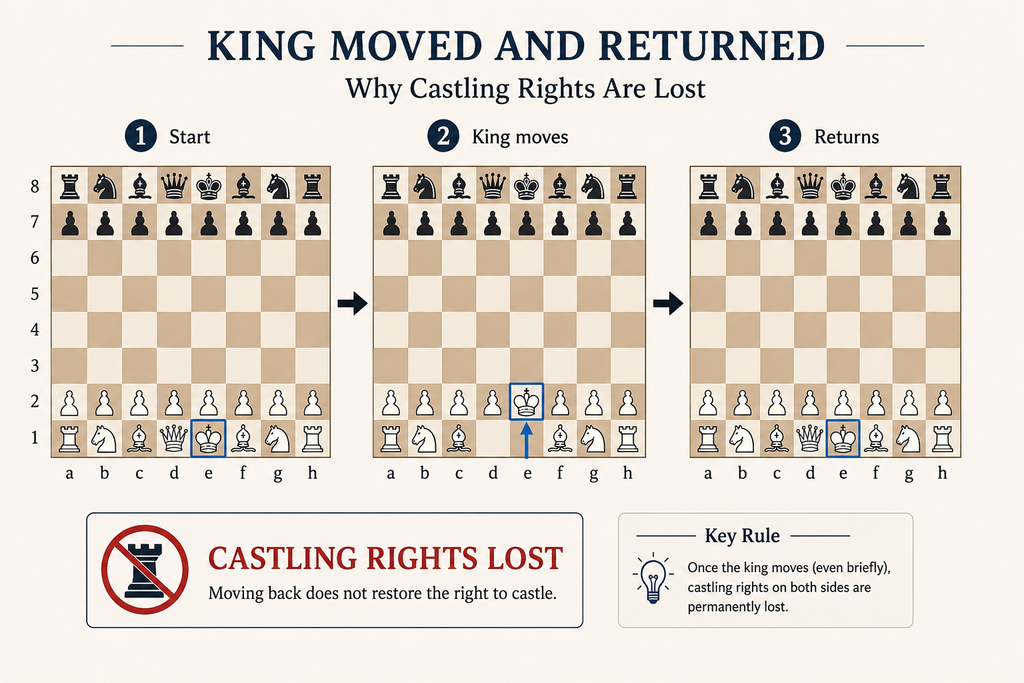 Can you castle if your king has moved back