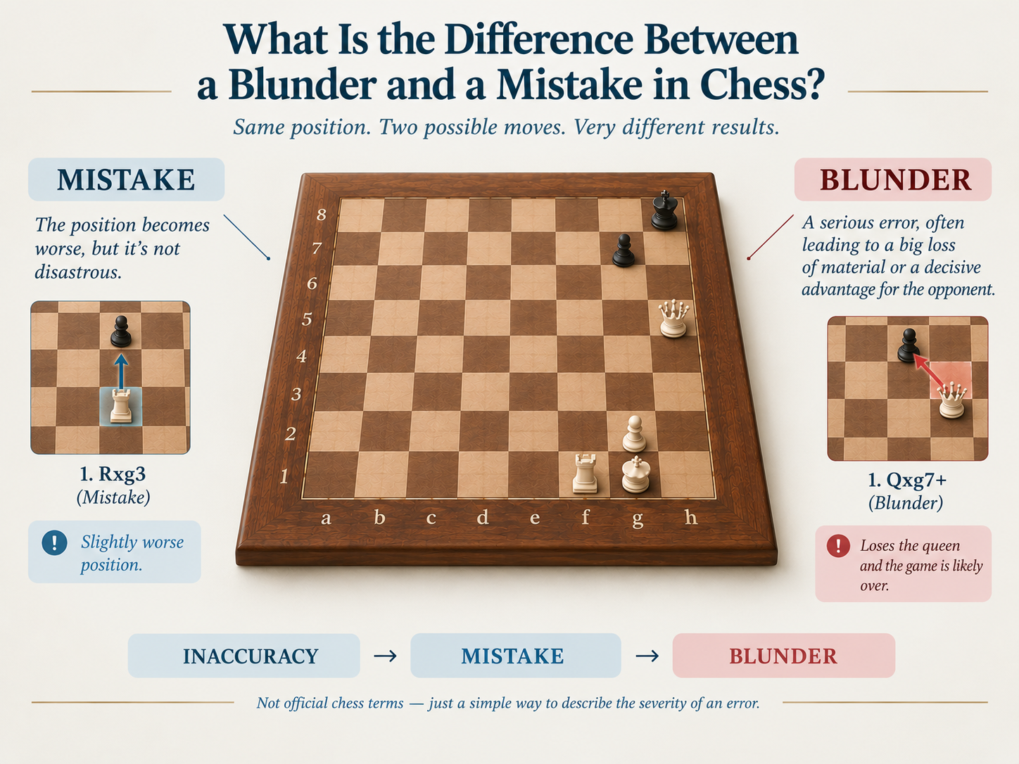 What Is the Difference Between a Blunder and a Mistake in Chess?