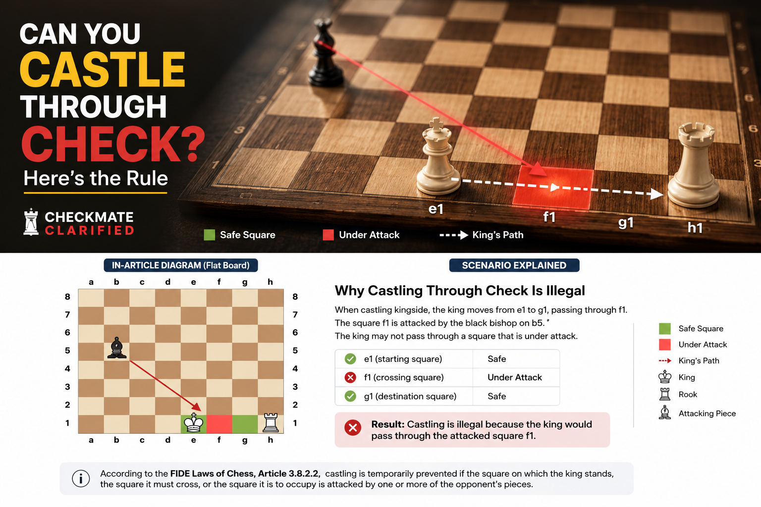 Can You Castle Through Check? Here’s the Rule