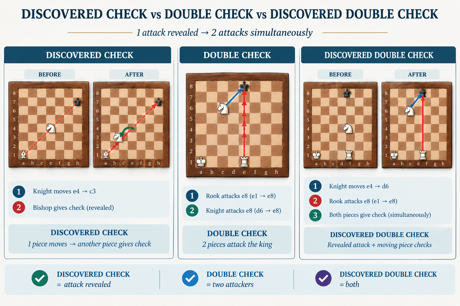 What Is the Difference Between Discovered Check and Double Check?